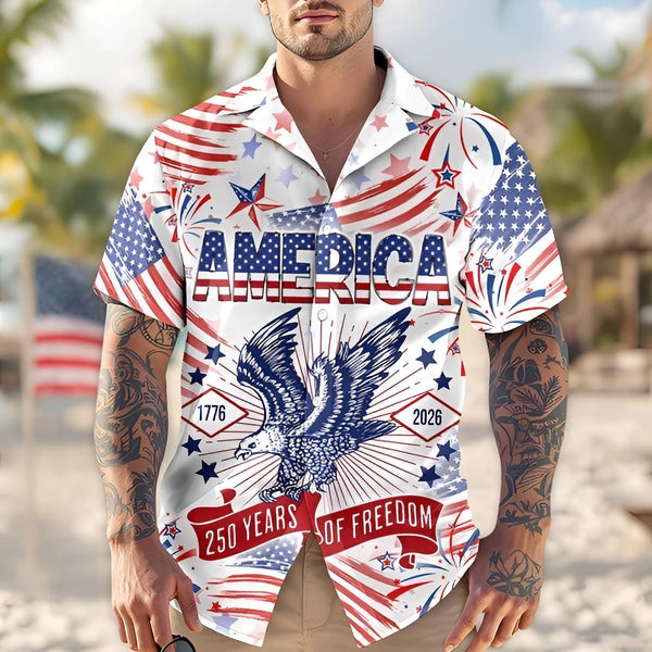 America 250th Anniversary Hawaiian Shirt 1776-2026
