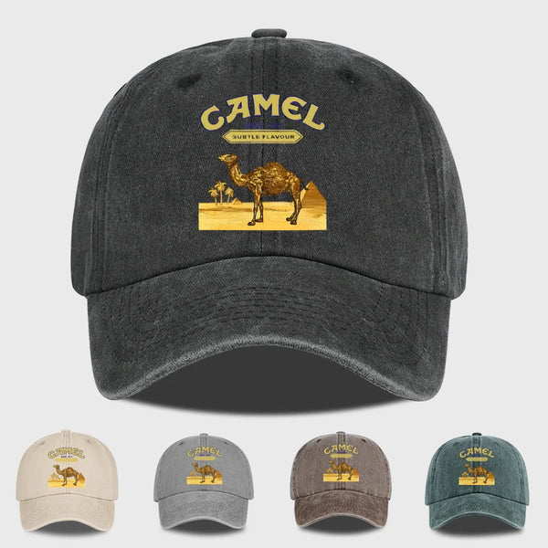 Vintage Camel Desert Scene Baseball Cap