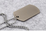 American Flag Military Card Pendant Necklace