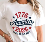 Women's America 250 Sparkle 1776-2026 Patriotic T-Shirt