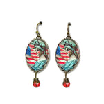 Statue of Liberty Antique Bronze Drop Earrings