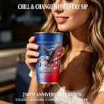 USA 250th Anniversary Color Changing Cup 1776-2026 Patriotic Stainless Steel Tumbler American Independence Day Gift Mug