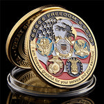 Military Coast Guard Gold-Plated Challenge Coin