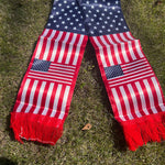 American Flag Satin Scarf