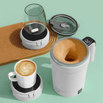 380ml Automatic Stirring Coffee Cup Electric Magnetic Rechargeable with Temp Display Stirrer for Travel Home Hotel Business Trip