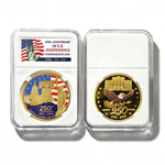 America Gold-Plated Commemorative Coin With Case