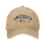 American Flag 4th of July Baseball Cap Est. 1776