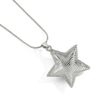 Patriotic American Flag Star Pendant Necklace