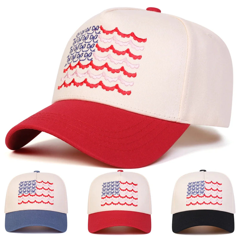 Unisex American Flag Embroidered Baseball Cap