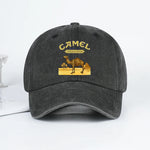 Vintage Camel Desert Scene Baseball Cap