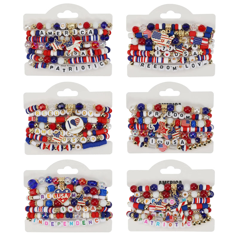 USA Flag Independence Day Bracelet