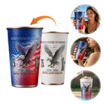 USA 250th Anniversary Color Changing Cup 1776-2026 Patriotic Stainless Steel Tumbler American Independence Day Gift Mug