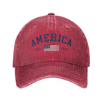 American Flag 4th of July Baseball Cap Est. 1776