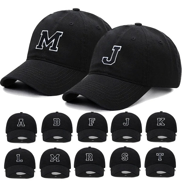 Initial Letter Embroidered Baseball Cap