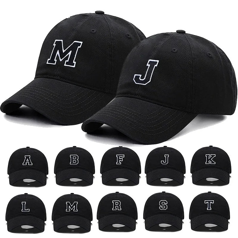 Initial Letter Embroidered Baseball Cap