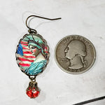 Statue of Liberty Antique Bronze Drop Earrings