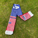 American Flag Satin Scarf