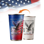 USA 250th Anniversary Color Changing Cup 1776-2026 Patriotic Stainless Steel Tumbler American Independence Day Gift Mug