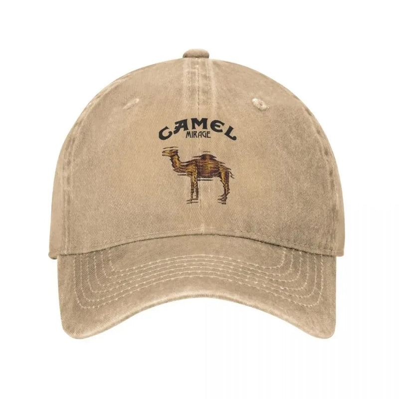 Vintage Distressed Camel Trucker Hat