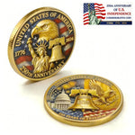 America Gold-Plated Commemorative Coin With Case