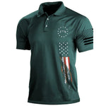 Men's Star Flag Golf Polo Shirt