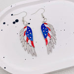 USA Red White & Blue Flag Charm Earrings