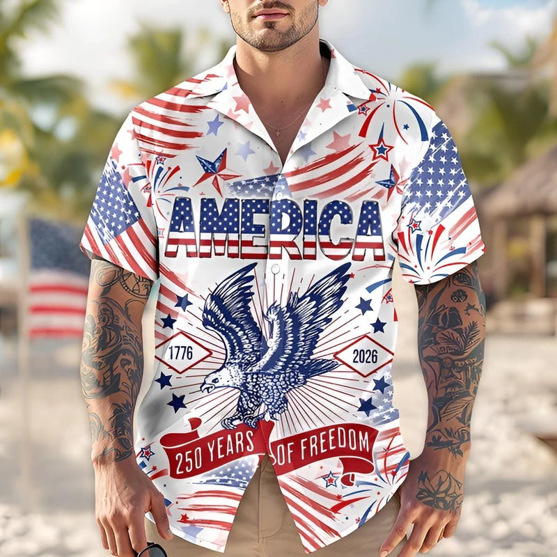 America 250th Anniversary Hawaiian Shirt 1776-2026