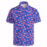 Men's USA Flag & Star Pattern Polo Shirt
