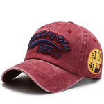 Vintage Letter Embroidered Snapback Cap