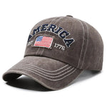 Vintage America 1776 Flag Embroidered Dad Hat