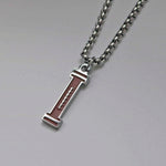 Stainless Steel Football Initial Letter Necklace