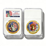 America Gold-Plated Commemorative Coin With Case
