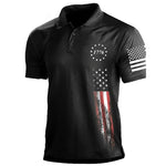 Men's Star Flag Golf Polo Shirt