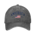 American Flag 4th of July Baseball Cap Est. 1776