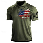Men’s American Flag Polo Shirt