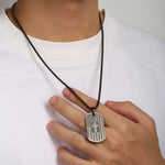 USA Flag Bible Verse Cross Necklace
