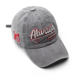 Vintage Letter Embroidered Snapback Cap
