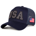 USA Letter Embroidered Mesh Cap