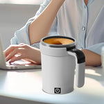 380ml Automatic Stirring Coffee Cup Electric Magnetic Rechargeable with Temp Display Stirrer for Travel Home Hotel Business Trip