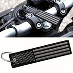 USA Flag Black Tag Keychain
