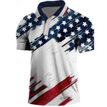 Men's Star Flag Golf Polo Shirt