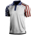 Men's Star Flag Golf Polo Shirt