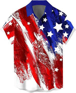 Men's American Flag Hawaiian Shirt