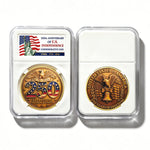 America Gold-Plated Commemorative Coin With Case