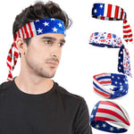 American Flag Star Stripe Tie Headband