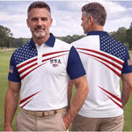 Men's Patriotic Eagle Flag Polo Shirt