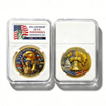 America Gold-Plated Commemorative Coin With Case