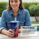 USA 250th Anniversary Color Changing Cup 1776-2026 Patriotic Stainless Steel Tumbler American Independence Day Gift Mug