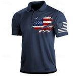 Men’s American Flag Polo Shirt
