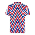 Men's USA Flag & Star Pattern Polo Shirt